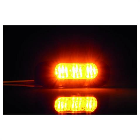 FRISTOM 12V-24V ÇAKAR LAMBA LEDLİ 2 FONKSİYONLU (SARI) (84*28 MM) E9