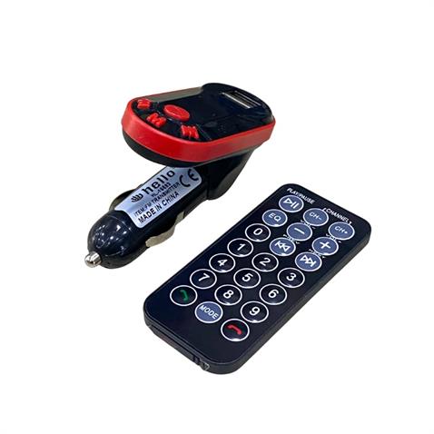 12V-24V TRANSMITTER AUX/BLUETOOTH/MP3/SD KART/USB X 2 ŞARJ (UZAKTAN KUMANDALI) KIRMIZI