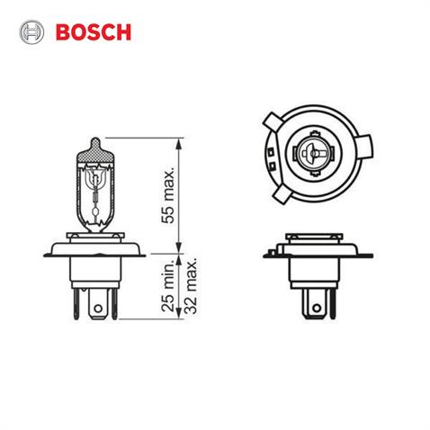 BOSCH 12V H4 AMPUL 35/35W P43T (HS1)
