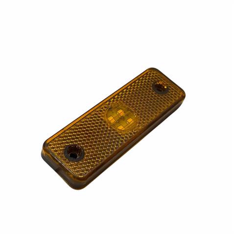 24V YAN SİNYAL LAMBASI DORSE SİDE MARKER SARI (4 LEDLİ) (98*32 MM)