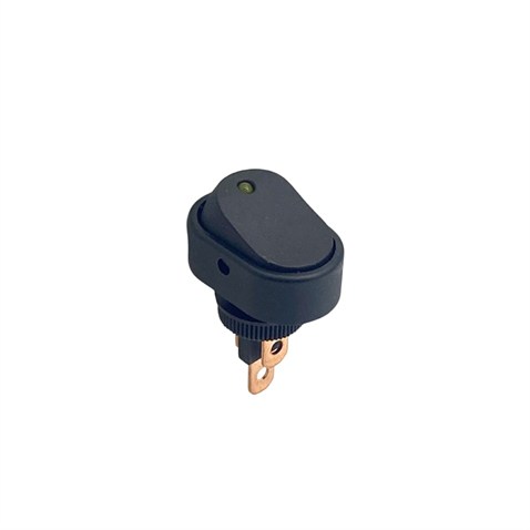 TUŞLU ANAHTAR VİDALI OVAL IŞIKLI (20A 12V DC) TURUNCU