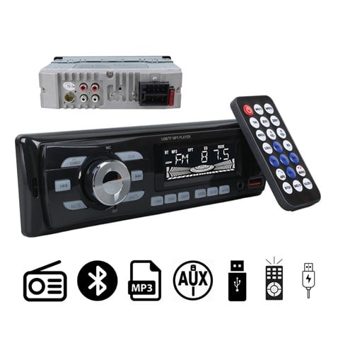 OTO TEYP-RADYO AUX/BLUETOOTH/MP3/SD KART/USB X 2 ŞARJ (UZAKTAN KUMANDALI) (7 RENKLİ)