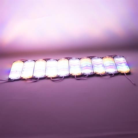 12V ÇAKAR LAMBA RGB LEDLİ (OK İŞARETLİ) (KIRMIZ/YEŞİL/MAVİ) (142*37 MM)