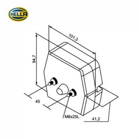 HELLA STOP LAMBASI (FREN-PARK-PLAKA-SİNYAL) (101*95 MM) KARAVAN-RÖMORK