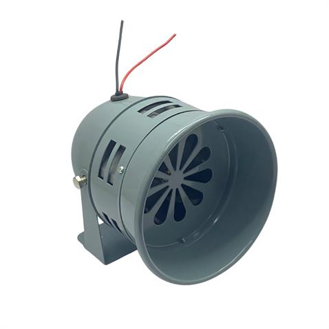 12V MOTORLU SİREN METAL BÜYÜK TİP 400 HZ (GRİ) (130*160 MM)