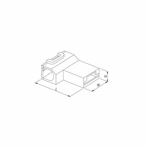 TEKLİ KONNEKTOR KİLİTLEMELİ (FİŞ KILIFI) STANDART 6.3 MM (BEYAZ) (EĞRİ)