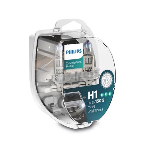 PHILIPS 12V H1 AMPUL 55W X-TREME VISION PRO150 +%150 PARLAK IŞIK (2 AD)