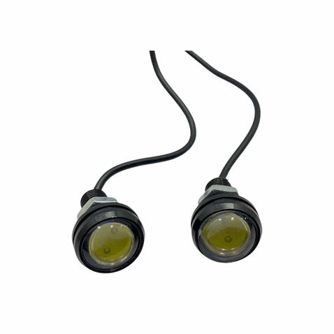 12V GÜNDÜZ SÜRÜŞ-AYNA ALTI LED BEYAZ (MERCEKLİ) (9/22 MM) (2 AD)