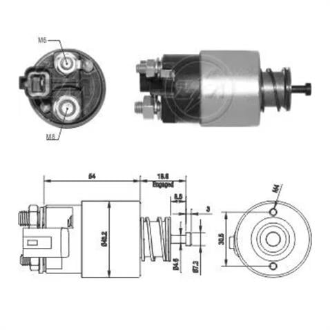 12V MARŞ OTOMATİĞİ (GÖVDE 43 MM) (SOKETLİ) KÜÇÜK TİP HYUNDAI/KIA KOREA