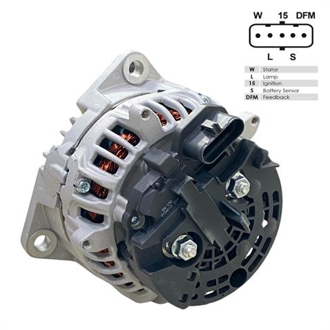DELCO REMY 24V ALTERNATÖR DİNAMO 120 A (5 FİŞ SOKETLİ) (W-L-15-S-DFM) DAF-MAN TGA/TGL/TGM/TGS