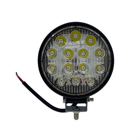 12V-24V ÇALIŞMA LAMBASI YUVARLAK (14 X 3W POWER LEDLİ) (112*125 MM)