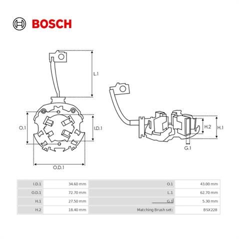 BOSCH MARŞ KÖMÜR YUVASI (6LI) (START-STOP) (L/R) CW MERCEDES