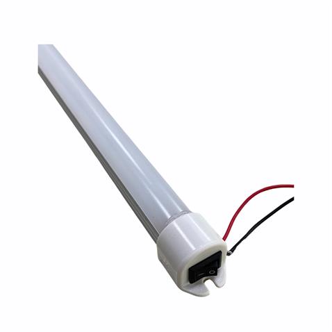12V FLORESAN TAVAN LAMBASI LEDLİ BEYAZ ANAHTARLI (BUZLU CAM) (47 CM)
