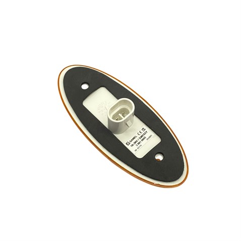 12V-24V YAN SİNYAL LAMBASI DORSE SİDE MARKER SARI OVAL (4 LEDLİ) (120*50 MM)