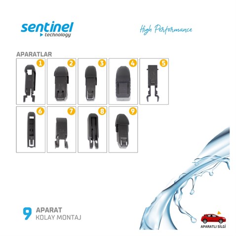 SİLECEK SÜPÜRGESİ 510 MM AEROTWIN (9 APARATLI)