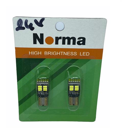 NORMA 12V-24V DİPSİZ AMPUL T10 (18 LEDLİ) BEYAZ CB (2 AD)