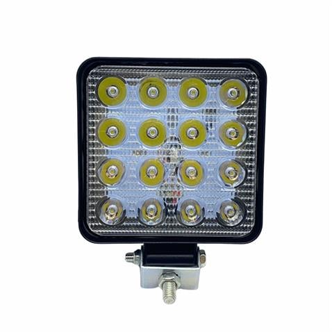 12V-48V ÇALIŞMA LAMBASI KARE (16 LEDLİ) (106*106*15 MM) İNCE TİP