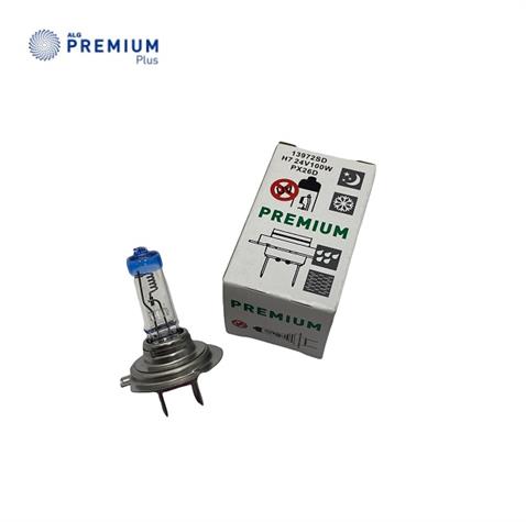PREMIUM 24V H7 AMPUL 100W %30 FAZLA IŞIK SARSINTIYA DAYANIKLI QUARTZ CAM