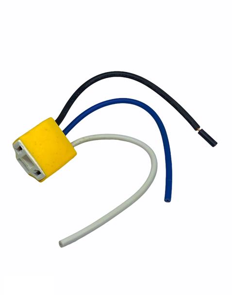 ATOM FAR FİŞİ (H4 AMPUL SOKETİ) (1.5 MM KABLOLU) (YANMAZ PORSELEN)