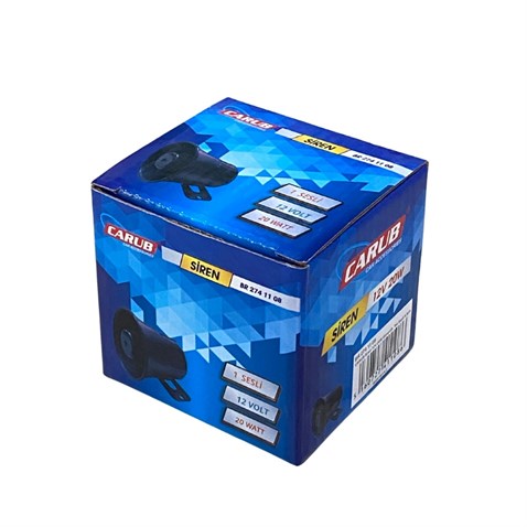12V ELECTRONIC ALARM SİRENİ TEK SESLİ 20W
