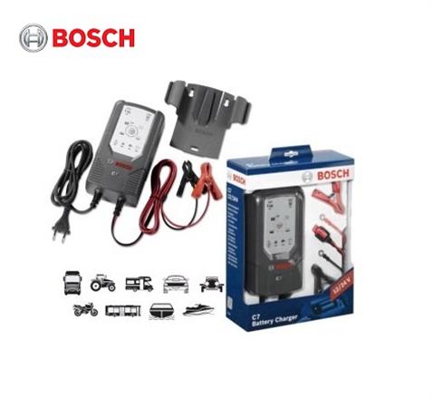 BOSCH 12V-24V ŞARJ REDRESÖRÜ (AKÜ ŞARJ CİHAZI) OTOMATİK C7 (12V-7 A / 24V-3.5 A) (+AGM)