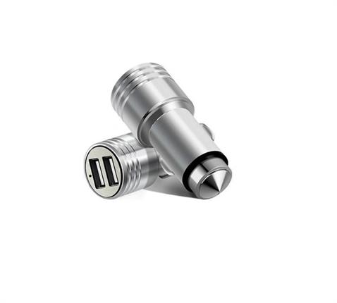 12V-24V TELEFON ŞARJ CİHAZI 2.4 A TYPE-C (ÇAKMAK GİRİŞLİ) (USB GİRİŞLİ) GÜMÜŞ GRİ