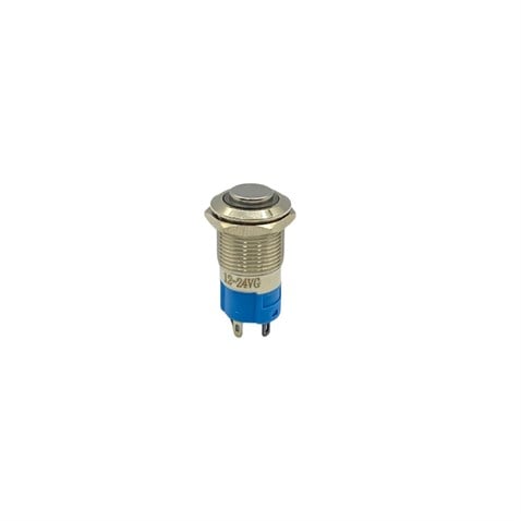 METAL BUTON (VİDALI) (YEŞİL IŞIKLI) (KALICI) (12 MM) KROM