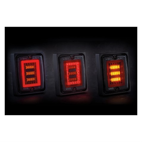 FRISTOM 12V-30V STOP LAMBASI (NEON LEDLİ) (3 FONKSİYONLU) (132*109 MM) E9