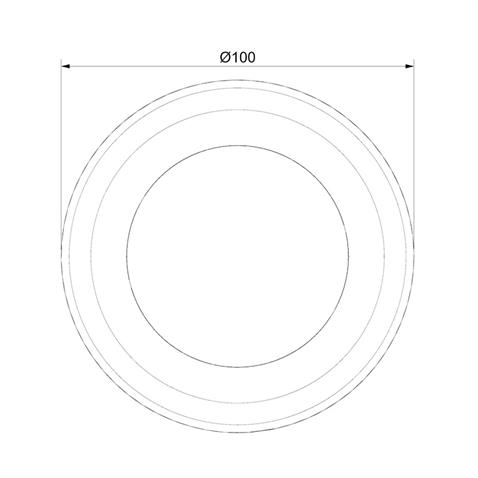 SANEL 24V SPOT TAVAN LAMBA 24 LEDLİ MAVİ (SU GEÇİRMEZ) (100 MM) (BUTONSUZ)