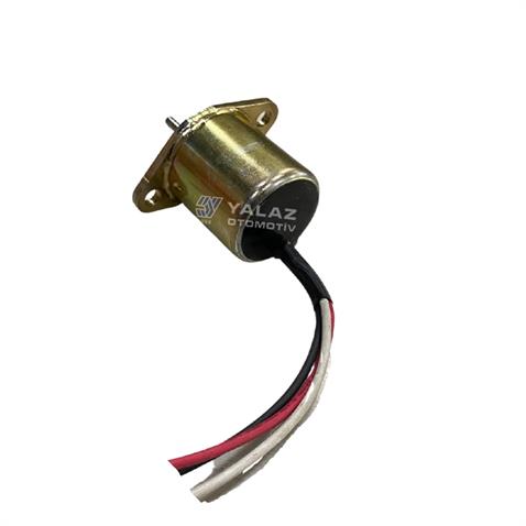 12V STOP SELENOİDİ (DÜZ KULAKLI) (KÜÇÜK TİP) (DÜZ MİL 11 MM) BOBCAT A300/S220/S250