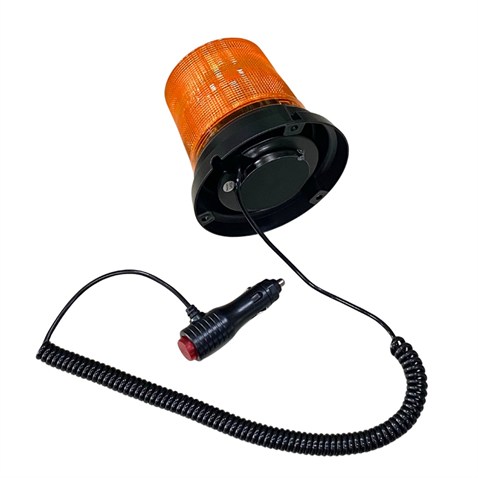 12V-24V ÇAKAR TEPE LAMBA LEDLİ FONKSİYONLU MIKNATISLI ÇAKMAK FİŞLİ SARI (125*100 MM)