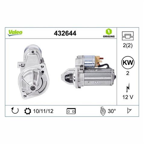 VALEO 12V MARŞ MOTORU 10/11/12 DİŞ 2.2 KW (D7R46) DAEWOO-MERCEDES E SERİSİ/SPRINTER/VITO-SSANGYONG