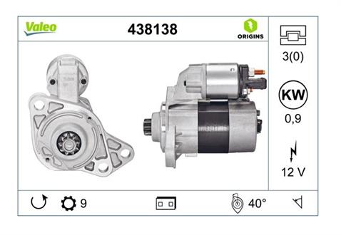 VALEO 12V MARŞ MOTORU 9 DİŞ 0.9 KW AUDI-SEAT-SKODA-VW (TERS)