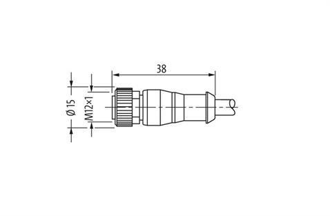 SENSÖR KONNEKTÖRÜ (KABLOLU) (4 PİNLİ) M12 DİŞİ (5 MT)