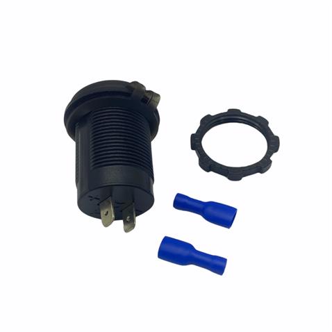 12V-24V DİJİTAL VOLTMETRE+ŞARJ CİHAZI (USB X 2) (1A/2.1A) (KIRMIZI IŞIK) (28 MM)