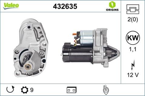 VALEO 12V MARŞ MOTORU 9 DİŞ 1.1 KW BMW MOTOSİKLET