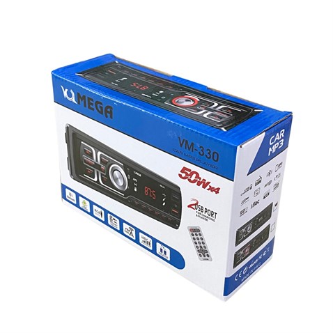 OTO TEYP-RADYO AUX/BLUETOOTH/MP3/SD KART/USB X 2 ŞARJ (UZAKTAN KUMANDALI) (KIRMIZI IŞIKLI)