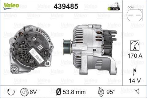 VALEO 12V ALTERNATÖR DİNAMO 170 A (COM/BSS) BMW 2002 >
