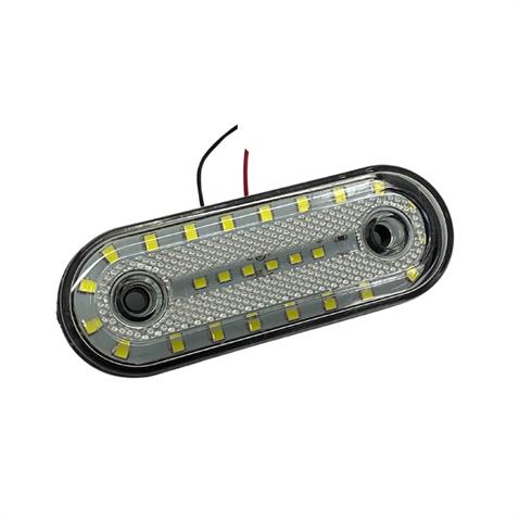 12V-24V YAN PARK LAMBASI DORSE SİDE MARKER BEYAZ YM (26 LEDLİ) (117*42 MM)