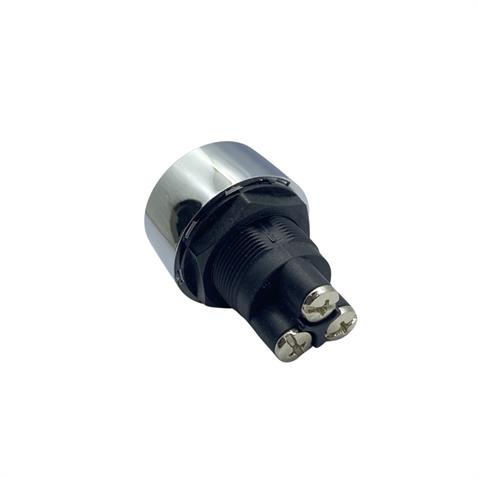 12V BUTON 50 A (VİDALI) KROM ÇERÇEVELİ (22 MM) KIRMIZI IŞIKLI