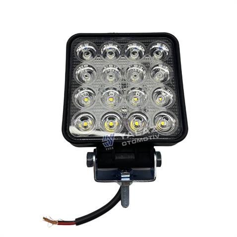 10V-30V ÇALIŞMA LAMBASI KARE 48W (16 X 3W POWER LEDLİ) 