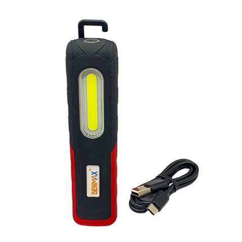 EL FENERİ-ÇALIŞMA LAMBASI LEDLİ (3 FONKSİYONLU) (USB ŞARJLI) (MIKNATISLI-ASKILI-AYAKLI) 170*40 MM