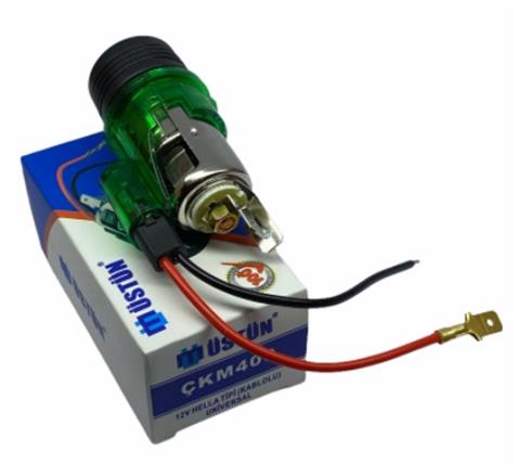 ÜSTÜN 12V ÇAKMAK HELLA TİPİ KOMPLE UNIVERSAL