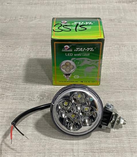 12V-48V ÇALIŞMA LAMBASI YUVARLAK (4 X 3W POWER LEDLİ) (6000K 840 LÜMEN) (87*83*76 MM)