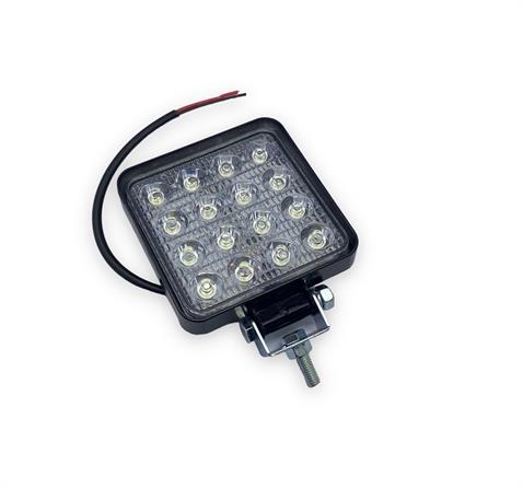 10V-60V ÇALIŞMA LAMBASI KARE (16 X 3W POWER LEDLİ) (110*128*35 MM)