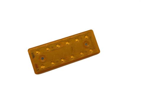 24V YAN SİNYAL LAMBASI SİDE MARKER (12 LEDLİ) DÜZ TİP SARI