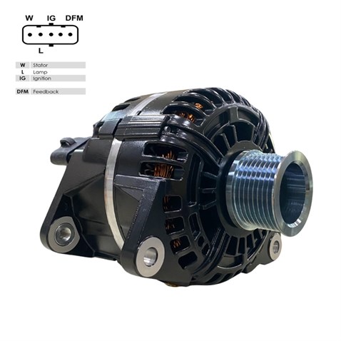 PRESTOLITE 24V ALTERNATÖR DİNAMO 120 A (SOKETLİ 5 FİŞ) (W-L-IG-DFM)