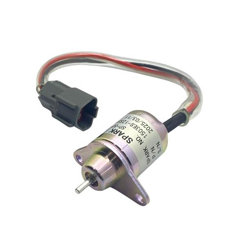 12V STOP SELENOİDİ KAYIK KULAKLI (KÜÇÜK TİP) (DÜZ MİL 12 MM) YANMAR
