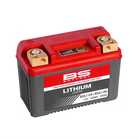 BS BATTERY 12V 4 AH MOTOSİKLET AKÜSÜ (LİTYUM ION-LIFEPO4) 48Wh 280 A (EN) (134*65*92) BSLİ-04/BSLİ06