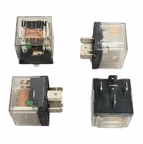 12V RÖLE 5 UÇLU 40 A IŞIKLI (ŞEFFAF) (ÇİFT PLATİN) (30-85-86-87-87a)